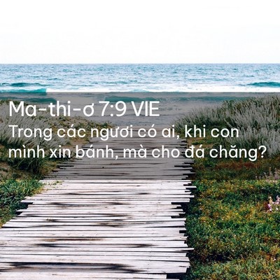 Picture 02 - Ma-thi-ơ 7:9 VIE - Trong các ngươi có ai, khi con mình xin - Bible Verse Picture