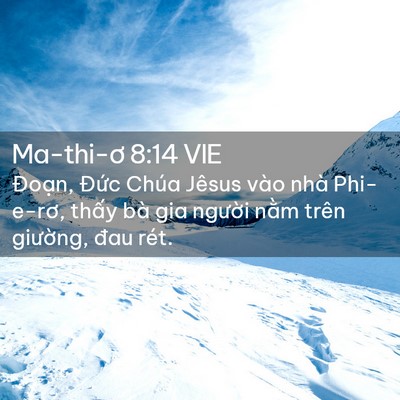 Picture 02 - Ma-thi-ơ 8:14 VIE - Đoạn, Đức Chúa Jêsus vào nhà Phi-e-rơ, - Bible Verse Picture