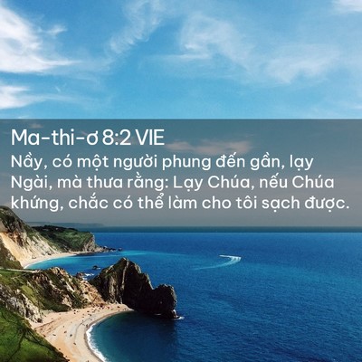 Picture 02 - Ma-thi-ơ 8:2 VIE - Nầy, có một người phung đến gần, - Bible Verse Picture
