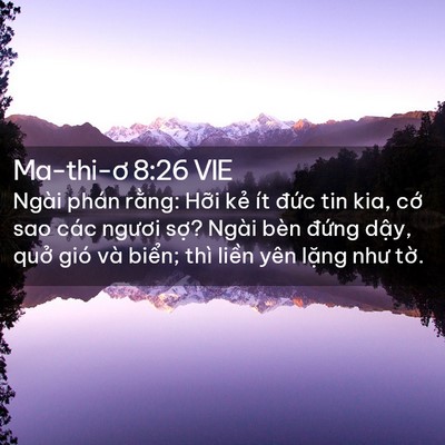 Picture 02 - Ma-thi-ơ 8:26 VIE - Ngài phán rằng: Hỡi kẻ ít đức tin - Bible Verse Picture