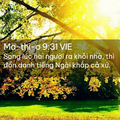 Picture 02 - Ma-thi-ơ 9:31 VIE - Song lúc hai người ra khỏi nhà, thì - Bible Verse Picture