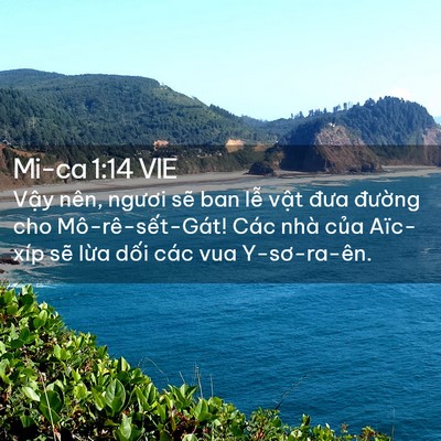Picture 02 - Mi-ca 1:14 VIE - Vậy nên, ngươi sẽ ban lễ vật đưa - Bible Verse Picture