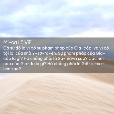 Picture 02 - Mi-ca 1:5 VIE - Cả sự đó là vì cớ sự phạm pháp - Bible Verse Picture