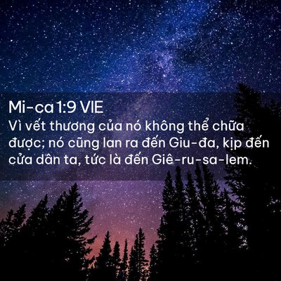 Picture 02 - Mi-ca 1:9 VIE - Vì vết thương của nó không thể chữa - Bible Verse Picture
