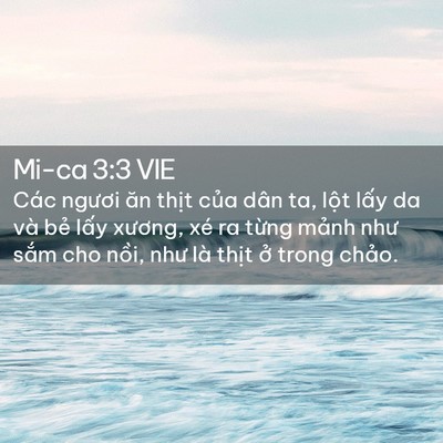 Picture 02 - Mi-ca 3:3 VIE - Các ngươi ăn thịt của dân ta, lột - Bible Verse Picture