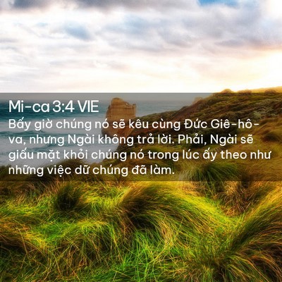 Picture 02 - Mi-ca 3:4 VIE - Bấy giờ chúng nó sẽ kêu cùng Đức - Bible Verse Picture