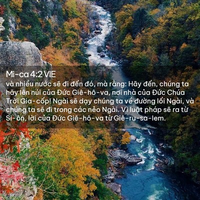 Picture 02 - Mi-ca 4:2 VIE - và nhiều nước sẽ đi đến đó, mà - Bible Verse Picture