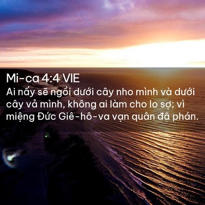 Picture 02 - Mi-ca 4:4 VIE - Ai nấy sẽ ngồi dưới cây nho mình và - Bible Verse Picture