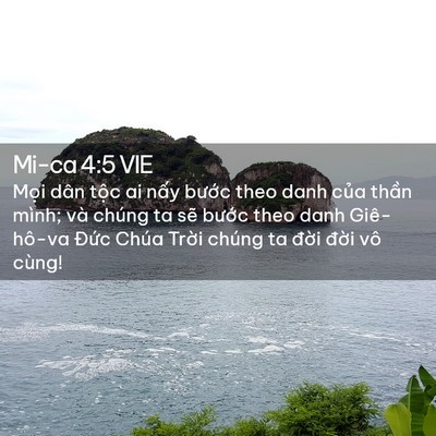 Picture 02 - Mi-ca 4:5 VIE - Mọi dân tộc ai nấy bước theo danh của - Bible Verse Picture