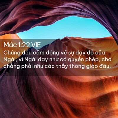Picture 02 - Mác 1:22 VIE - Chúng đều cảm động về sự dạy dỗ - Bible Verse Picture