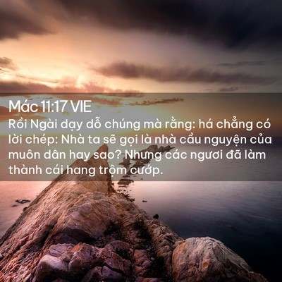 Picture 02 - Mác 11:17 VIE - Rồi Ngài dạy dỗ chúng mà rằng: há - Bible Verse Picture