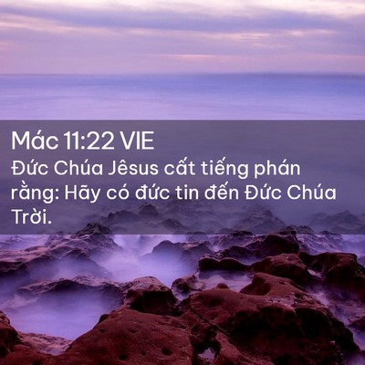 Picture 02 - Mác 11:22 VIE - Đức Chúa Jêsus cất tiếng phán rằng: - Bible Verse Picture