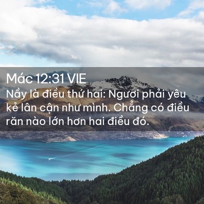Picture 02 - Mác 12:31 VIE - Nầy là điều thứ hai: Ngươi phải yêu - Bible Verse Picture