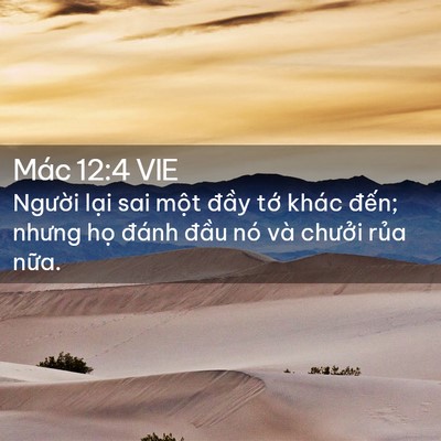 Picture 02 - Mác 12:4 VIE - Người lại sai một đầy tớ khác - Bible Verse Picture
