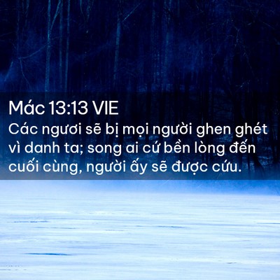 Picture 02 - Mác 13:13 VIE - Các ngươi sẽ bị mọi người ghen ghét - Bible Verse Picture