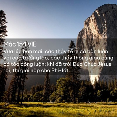 Picture 02 - Mác 15:1 VIE - Vừa lúc ban mai, các thầy tế lễ cả - Bible Verse Picture