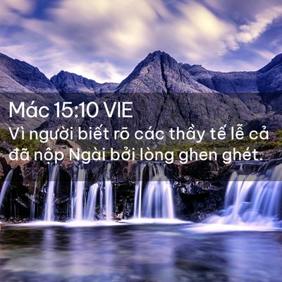Picture 02 - Mác 15:10 VIE - Vì người biết rõ các thầy tế lễ - Bible Verse Picture