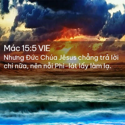 Picture 02 - Mác 15:5 VIE - Nhưng Đức Chúa Jêsus chẳng trả lời - Bible Verse Picture