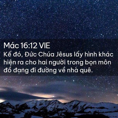 Picture 02 - Mác 16:12 VIE - Kế đó, Đức Chúa Jêsus lấy hình khác - Bible Verse Picture