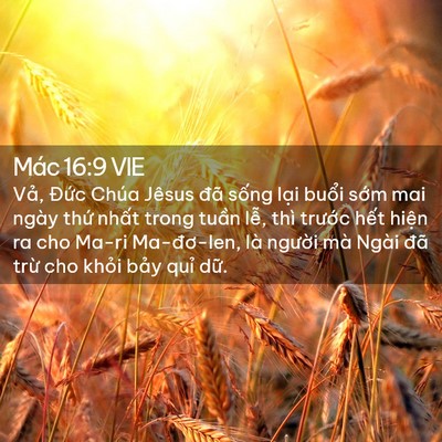Picture 02 - Mác 16:9 VIE - Vả, Đức Chúa Jêsus đã sống lại - Bible Verse Picture