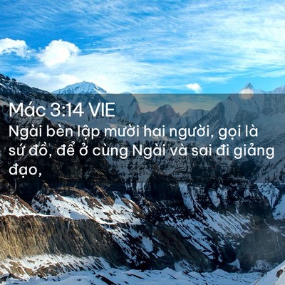 Picture 02 - Mác 3:14 VIE - Ngài bèn lập mười hai người, gọi là - Bible Verse Picture