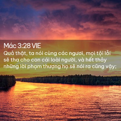 Picture 02 - Mác 3:28 VIE - Quả thật, ta nói cùng các ngươi, mọi - Bible Verse Picture