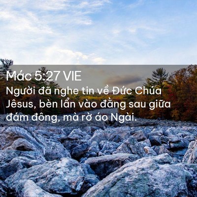 Picture 02 - Mác 5:27 VIE - Người đã nghe tin về Đức Chúa Jêsus, - Bible Verse Picture