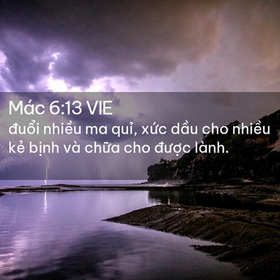 Picture 02 - Mác 6:13 VIE - đuổi nhiều ma quỉ, xức dầu cho nhiều - Bible Verse Picture