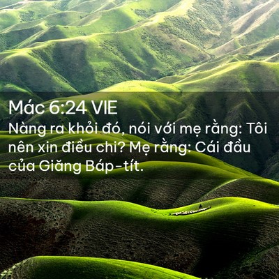 Picture 02 - Mác 6:24 VIE - Nàng ra khỏi đó, nói với mẹ rằng: - Bible Verse Picture