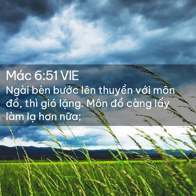 Picture 02 - Mác 6:51 VIE - Ngài bèn bước lên thuyền với môn - Bible Verse Picture
