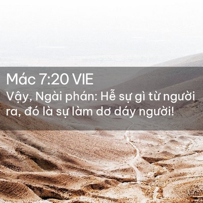 Picture 02 - Mác 7:20 VIE - Vậy, Ngài phán: Hễ sự gì từ người - Bible Verse Picture