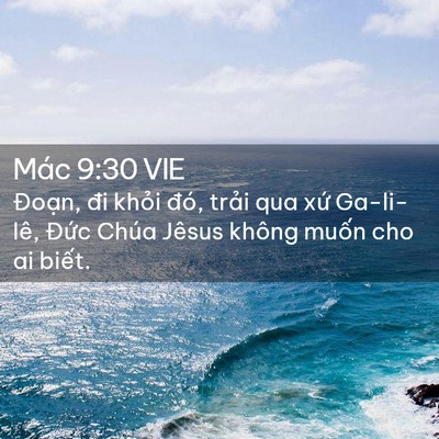 Picture 02 - Mác 9:30 VIE - Đoạn, đi khỏi đó, trải qua xứ - Bible Verse Picture