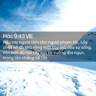 Picture 02 - Mác 9:43 VIE - Nếu tay ngươi làm cho ngươi phạm tội, - Bible Verse Picture