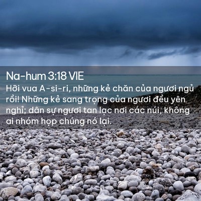 Picture 02 - Na-hum 3:18 VIE - Hỡi vua A-si-ri, những kẻ chăn của - Bible Verse Picture
