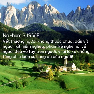 Picture 02 - Na-hum 3:19 VIE - Vết thương ngươi không thuốc chữa, - Bible Verse Picture