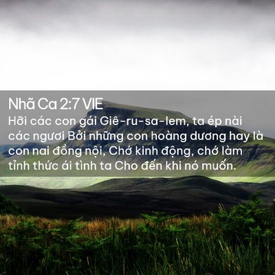 Picture 02 - Nhã Ca 2:7 VIE - Hỡi các con gái Giê-ru-sa-lem, ta ép nài - Bible Verse Picture