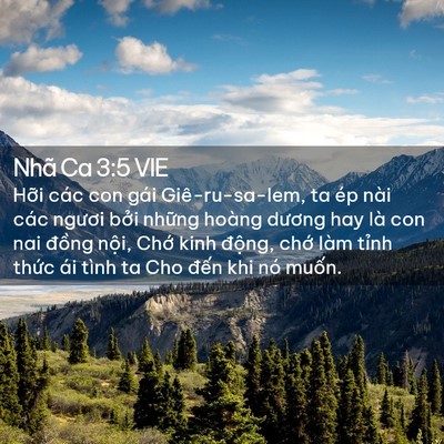Picture 02 - Nhã Ca 3:5 VIE - Hỡi các con gái Giê-ru-sa-lem, ta ép nài - Bible Verse Picture