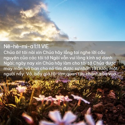 Picture 02 - Nê-hê-mi-a 1:11 VIE - Chúa ôi! tôi nài xin Chúa hãy lắng tai - Bible Verse Picture