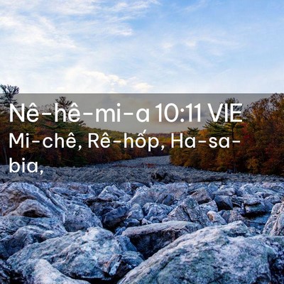 Picture 02 - Nê-hê-mi-a 10:11 VIE - Mi-chê, Rê-hốp, - Bible Verse Picture