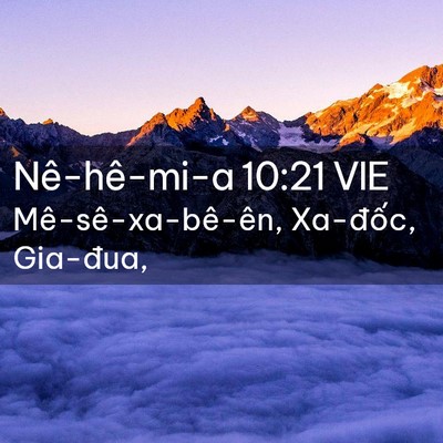 Picture 02 - Nê-hê-mi-a 10:21 VIE - Mê-sê-xa-bê-ên, Xa-đốc, - Bible Verse Picture