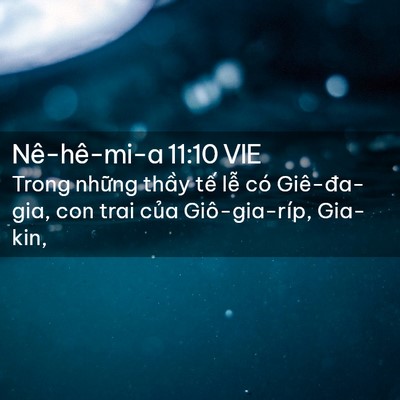 Picture 02 - Nê-hê-mi-a 11:10 VIE - Trong những thầy tế lễ có Giê-đa-gia, - Bible Verse Picture