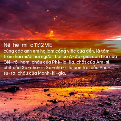 Picture 02 - Nê-hê-mi-a 11:12 VIE - cùng các anh em họ làm công việc của - Bible Verse Picture