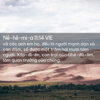 Picture 02 - Nê-hê-mi-a 11:14 VIE - và các anh em họ, đều là người mạnh - Bible Verse Picture