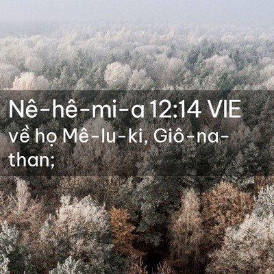 Picture 02 - Nê-hê-mi-a 12:14 VIE - về họ Mê-lu-ki, - Bible Verse Picture