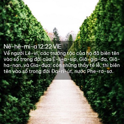 Picture 02 - Nê-hê-mi-a 12:22 VIE - Về người Lê-vi, các trưởng tộc của - Bible Verse Picture