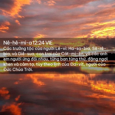 Picture 02 - Nê-hê-mi-a 12:24 VIE - Các trưởng tộc của người Lê-vi: - Bible Verse Picture