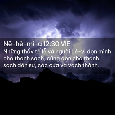 Picture 02 - Nê-hê-mi-a 12:30 VIE - Những thầy tế lễ và người Lê-vi - Bible Verse Picture