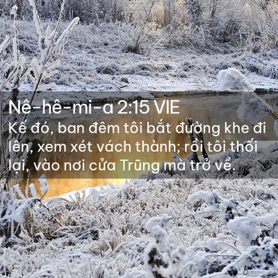 Picture 02 - Nê-hê-mi-a 2:15 VIE - Kế đó, ban đêm tôi bắt đường khe đi - Bible Verse Picture