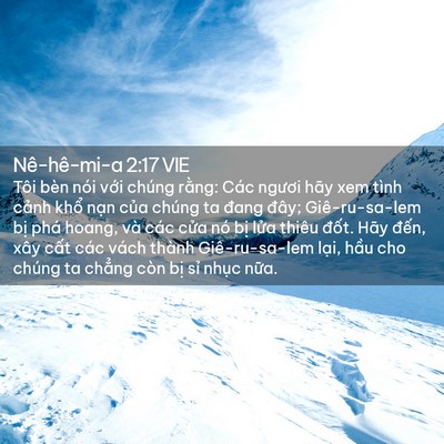 Picture 02 - Nê-hê-mi-a 2:17 VIE - Tôi bèn nói với chúng rằng: Các ngươi - Bible Verse Picture