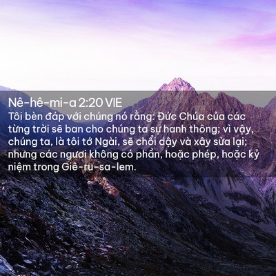 Picture 02 - Nê-hê-mi-a 2:20 VIE - Tôi bèn đáp với chúng nó rằng: Đức - Bible Verse Picture